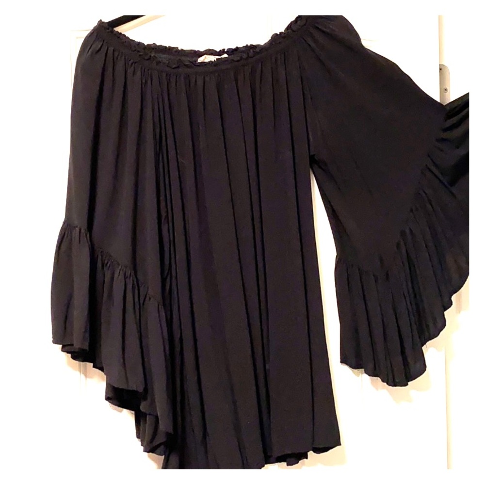 Off the shoulder black top